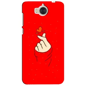 Чохол (Знак сердечка) для Huawei Y5-2017, MYA (Сердечко на червоному)