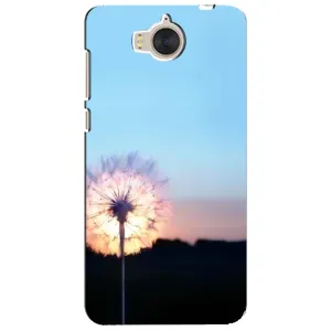 Силиконовый Чехол с одуванчиками на Huawei Y5-2017, MYA (Закат с одуванчиком)