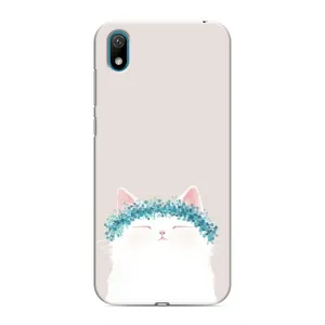 Чохол на тематику: Коти для Huawei Y5 2019 (Білий котик)