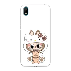 Чохол з принтом Лабубу для Huawei Y5 2019 (Білий Лабубу)