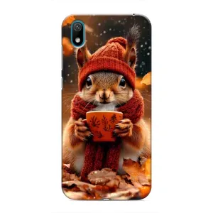 Друкований чохол 'Звірята з кавою' для Huawei Y5 2019 (Білка з кавою)