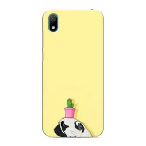 Бампер для Huawei Y5 2019 с картинкой "Песики" (Кактус на голове)