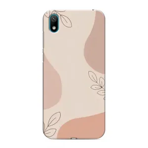 Чехол цветочный дизайн для Huawei Y5 2019 (Коричневый фон)
