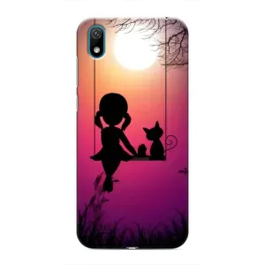 Дівчачий Чохол для Huawei Y5 2019 (На гойдалці)