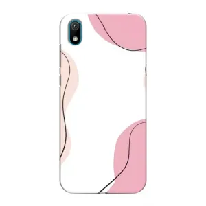Чехол цветочный дизайн для Huawei Y5 2019 (Розовый фон)