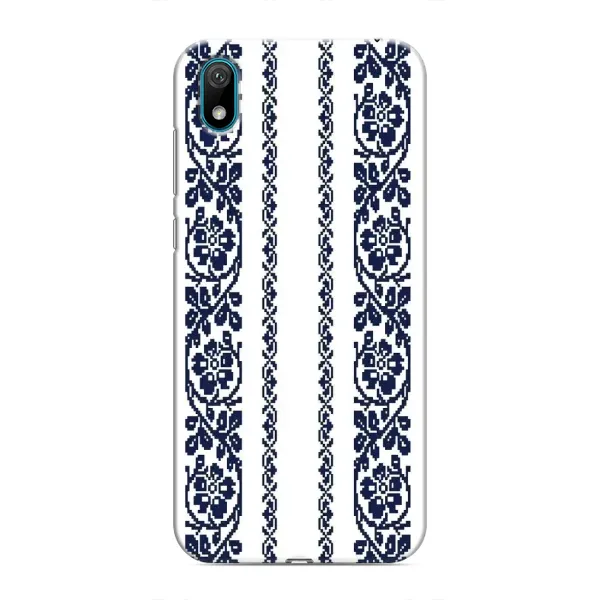 Чехол с рисунком «Синяя вышиванка» для Huawei Y5 2019