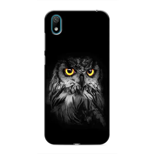Чехол с рисунком «Сова на чёрном» для Huawei Y5 2019 Чехол с рисунком «Сова на чёрном» для Huawei Y5 2019