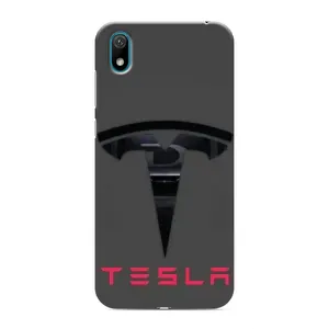 Силіконовий бампер з картинкою машини на Huawei Y5 2019 (Logo TESLA)