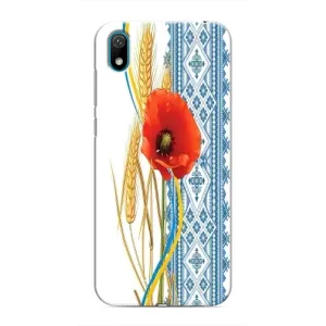 Силиконовый Чехол на Huawei Y5 2019 с картинкой Вышиванки (Вышиванка с цветком)