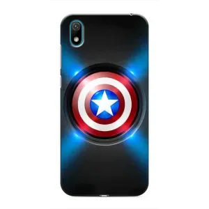 Чехол с Щитом Капитана Америки на Huawei Y5 2019 (Яркий Щит Капитана)