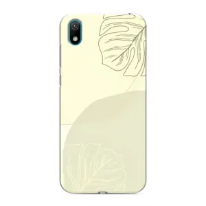Чехол цветочный дизайн для Huawei Y5 2019 (Зелёный фон)