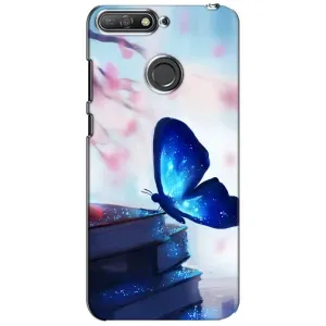 Силіконовий бампер з картинкою звірів для Huawei Y6 Prime 2018 (Метелик синій)