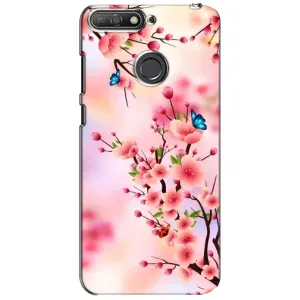 Чохол з картинкою Сакури на Huawei Y6 Prime 2018 (Метелики на сакурі)