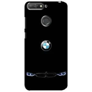 Силіконовий бампер з картинкою машини на Huawei Y6 Prime 2018 (Чорний BMW)
