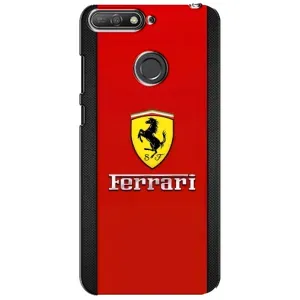 Силіконовий бампер з картинкою машини на Huawei Y6 Prime 2018 (Ferrari Logo)