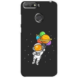 Силіконовый Чохол з принтом "Космонавти" на Huawei Y6 Prime 2018 (Космонавт з кульками)