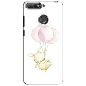 Силіконовий бампер з картинкою звірів для Huawei Y6 Prime 2018 (Кролик та кульки)