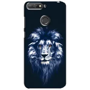 Чохол з картинкою на Huawei Y6 Prime 2018 (Лев – синій)