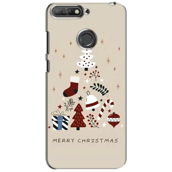 Чехол с рисунком «Merry Christmas» для Huawei Y6 Prime 2018 Чехол с рисунком «Merry Christmas» для Huawei Y6 Prime 2018