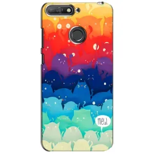 Силіконовий чохол з котиком для Huawei Y6 Prime 2018 (Mew)