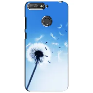 Силіконовий Чохол з кульбабками на Huawei Y6 Prime 2018 (Кульбабка на блакитному)