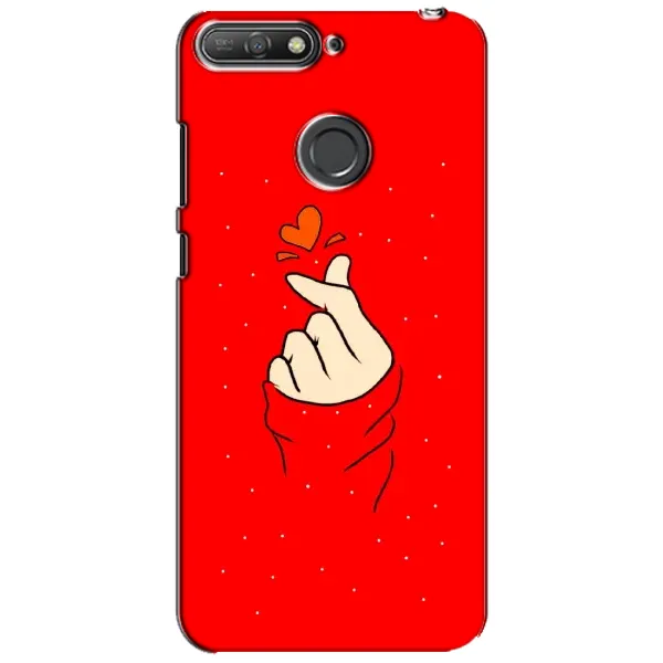 Чехол с рисунком «Сердце на красном» для Huawei Y6 Prime 2018 Чехол с рисунком «Сердце на красном» для Huawei Y6 Prime 2018
