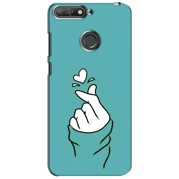 Чехол с рисунком «Сердечко на бирюзовом» для Huawei Y6 Prime 2018 Чехол с рисунком «Сердечко на бирюзовом» для Huawei Y6 Prime 2018