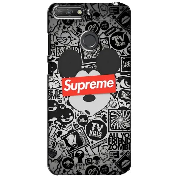 Чехол с рисунком «Supreme Маус» для Huawei Y6 Prime 2018 Чехол с рисунком «Supreme Маус» для Huawei Y6 Prime 2018