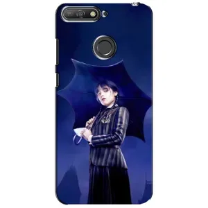 Чохол з картинкою Венсдей на Huawei Y6 Prime 2018 (Венсдей з парасолькою)
