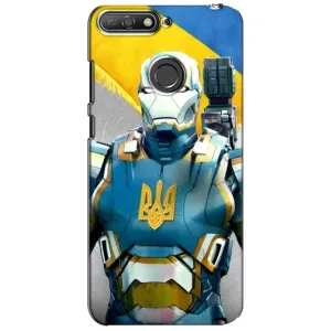Силіконовий Чохол  на Huawei Y6 Prime 2018 (Я-Україна) (Український робокоп)