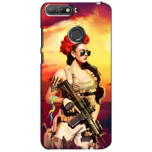 ЗСУ Чохли (TPU) для Huawei Y6 Prime 2018 (Жінка солдат)