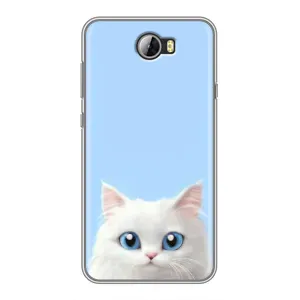 Чехол на тематику: Коты для Huawei Y5II (Белый кот)