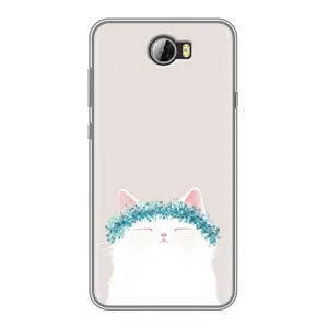 Чехол на тематику: Коты для Huawei Y5II (Белый котик)
