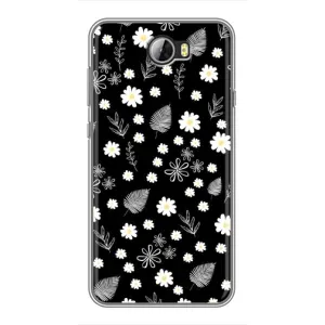 Чохли з тематикою "КВІТИ" на Huawei Y5II (цвітіння на чорному)