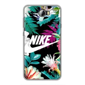 Силіконовый Чохол на Huawei Y5II з картинкою НАЙК (Квітковий Nike)