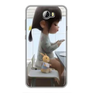 Девчачий Чехол для Huawei Y5II (Девочка с игрушкой)
