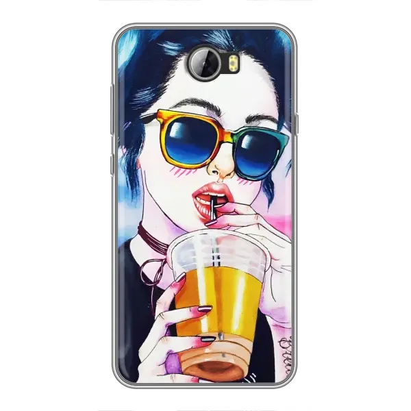 Чехол с рисунком «Девушка с коктейлем» для Huawei Y5II Чехол с рисунком «Девушка с коктейлем» для Huawei Y5II
