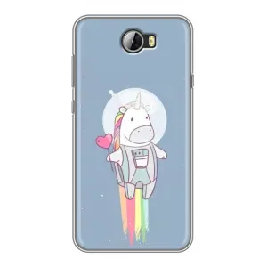 Чехол Unicorn на Huawei Y5II (Единорог космонавт)