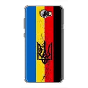Чехлы УПА (Красно-Чёрный) на Huawei Y5II (Флаг УПА)