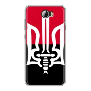Чехлы УПА (Красно-Чёрный) на Huawei Y5II (Герб Украины)