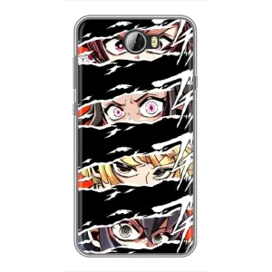 Силіконові чохлі з очіма Anime для Хуавей У5II (Очі на чорному)