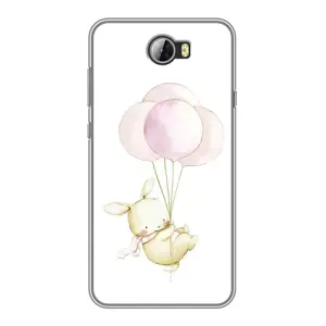 Силіконовий бампер з картинкою звірів для Huawei Y5II (Кролик та кульки)