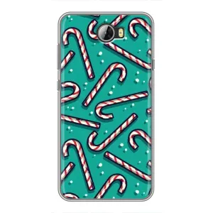 Силиконовый бампер на рождество для Huawei Y5II (Леденцы)