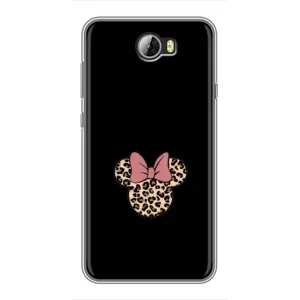 Чехол с леопардовым принтом на Huawei Y5II (Леопардовая Минни)