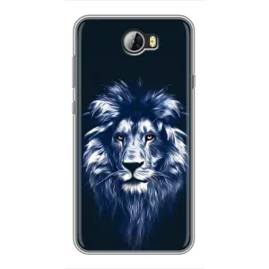Чохол з картинкою на Huawei Y5II (Лев – синій)