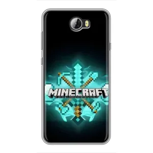 Чехол майнкрафт для Huawei Y5II (MineCraft 2)