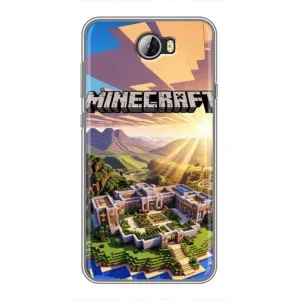 Чехол майнкрафт для Huawei Y5II (MINECRAFT)