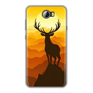 Чохли з зображенням різних тварин на Huawei Y5II (Силует Оленя)