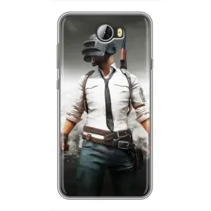 Силиконовый чехол с картинкой "Герой Pubg" на Huawei Y5II (Пабг)