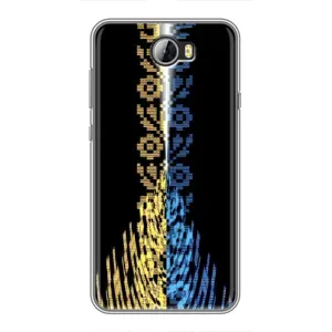 Силиконовый Чехол на Huawei Y5II (Патриотическая вышиванка)